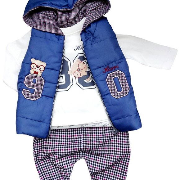 NEW with Tags Baby Clothing 3-Piece Cotton Set for Newborn Baby Girls and Boys - Picture 2 of 8